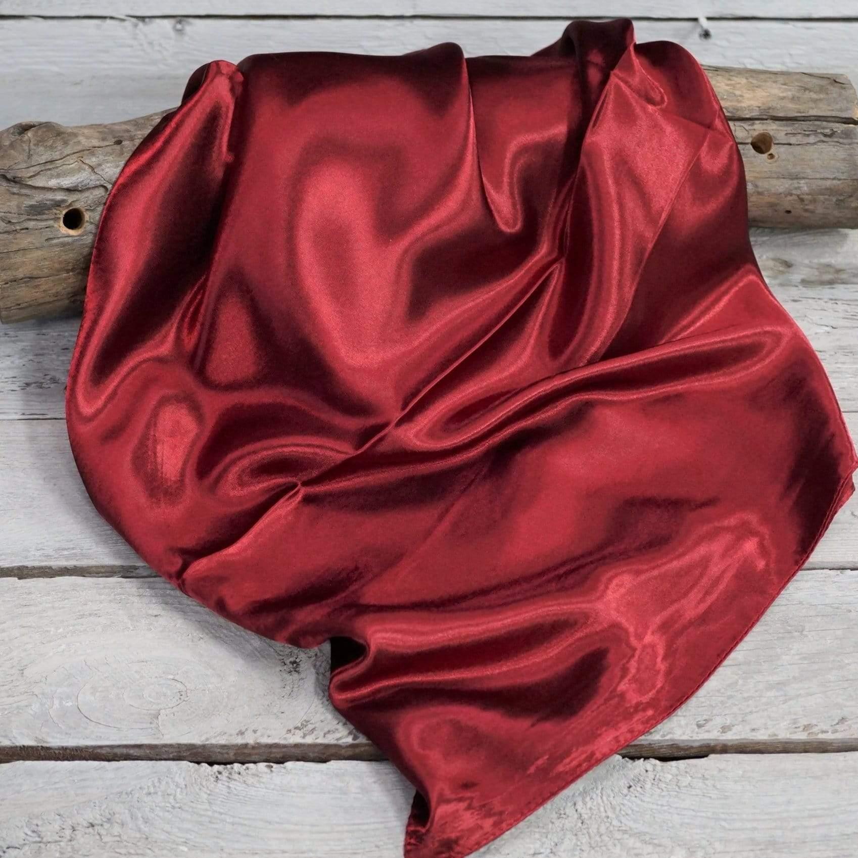 35X35"  Solid Burgundy  Wild Rag / Scarf WRS14