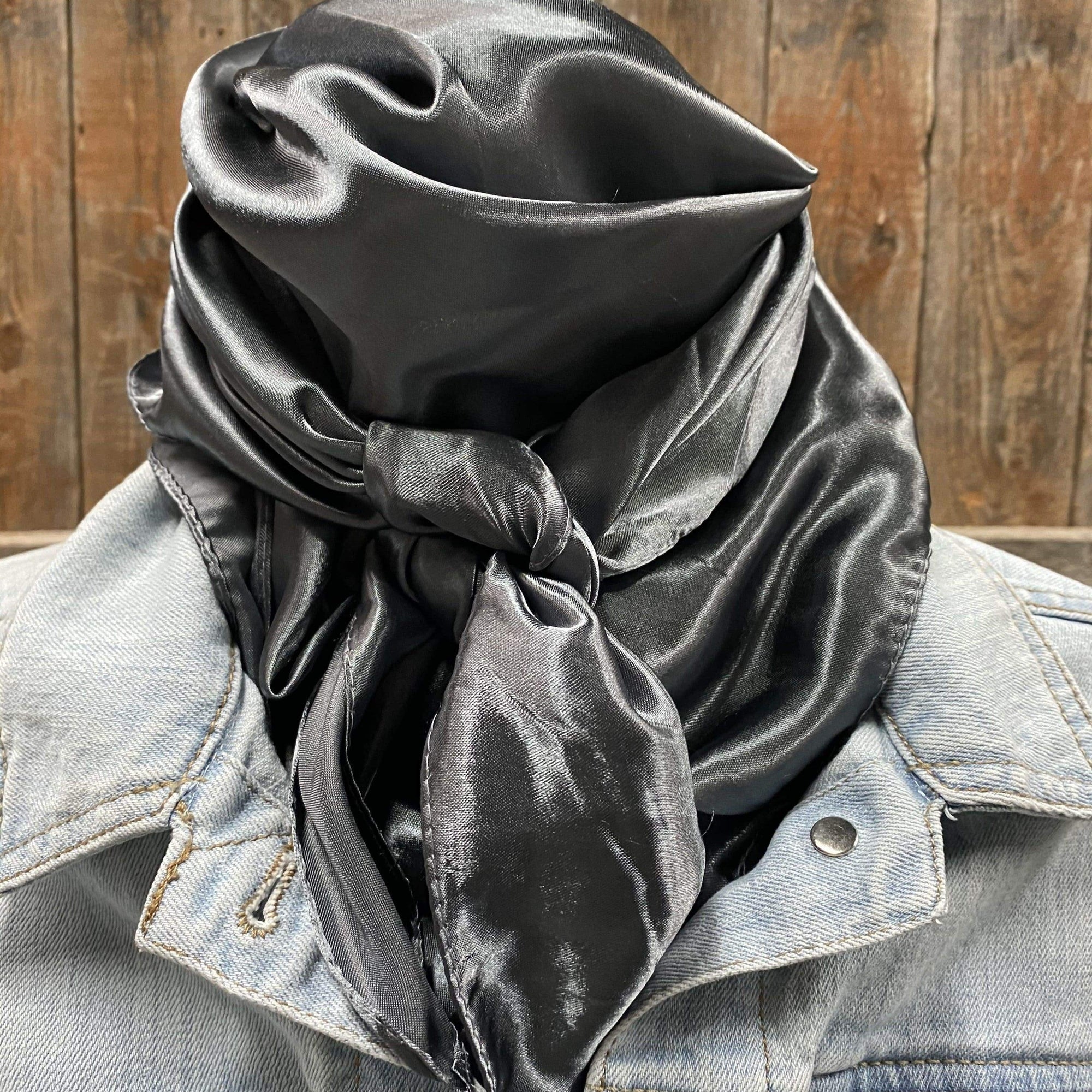 35X35"  Solid Silver / Grey  Wild Rag / Scarf WRS15