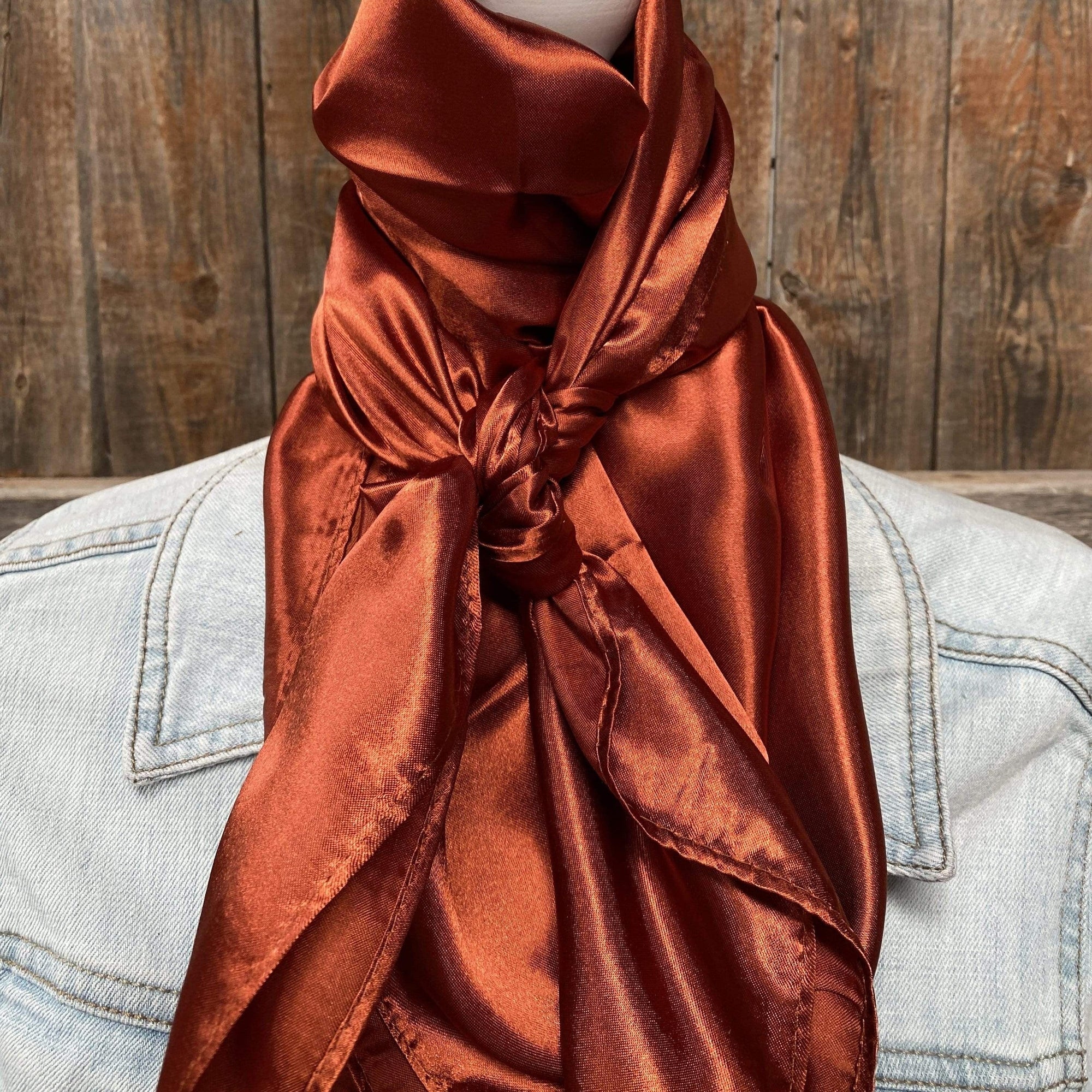 35X35"  Solid Rust  Wild Rag / Scarf WRS16