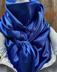 35X35"  Solid Electric Blue  Wild Rag / Scarf WRS17