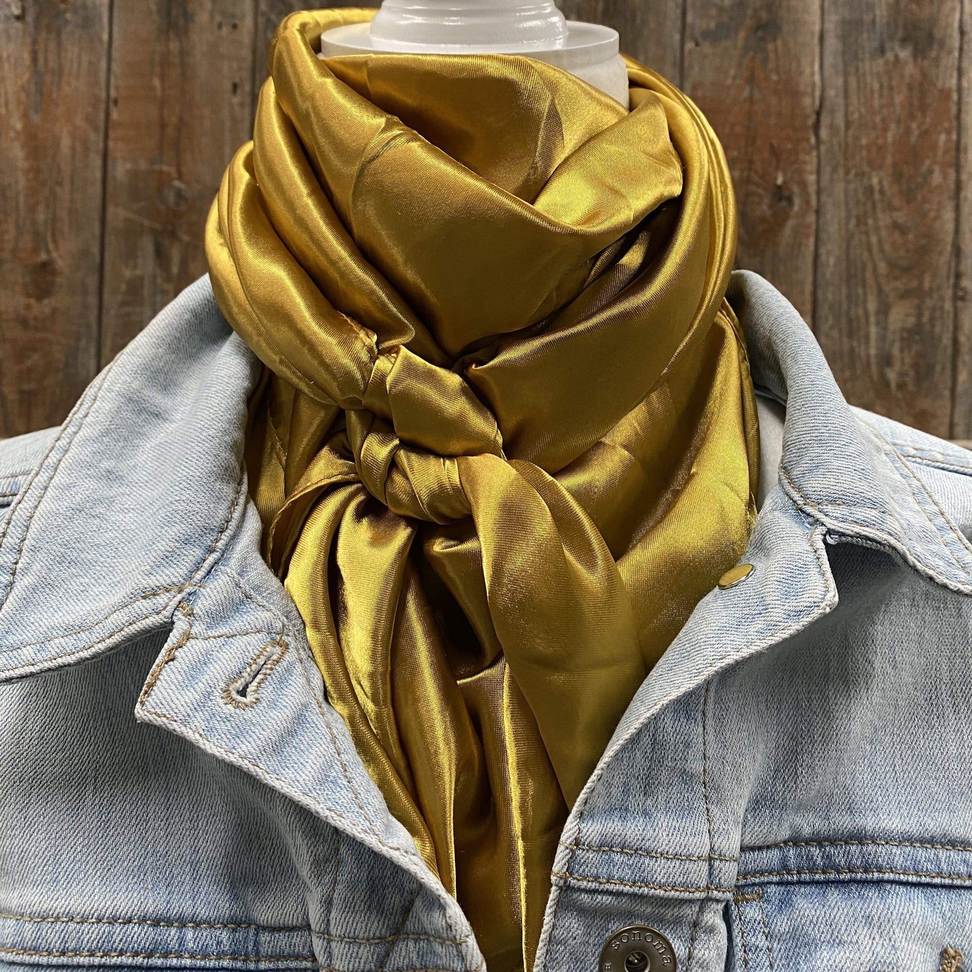 35X35"  Solid Mustard Yellow  Wild Rag / Scarf WRS19