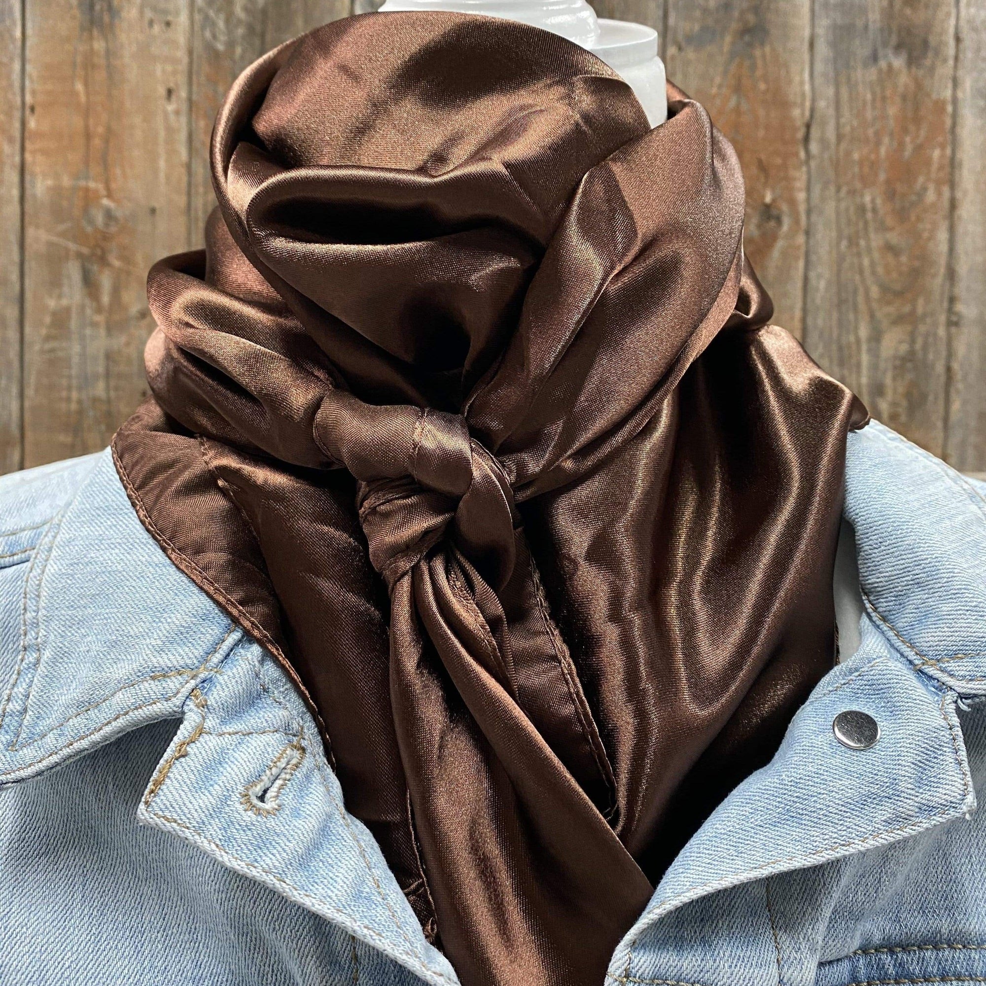 35X35"  Solid Brown  Wild Rag / Scarf WRS2