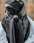 35X35"  Solid Black  Wild Rag / Scarf WRS4