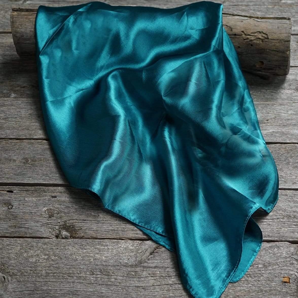 35X35"  Solid Teal  Wild Rag / Scarf WRS5