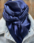 35X35"  Solid Dark Blue  Wild Rag / Scarf WRS9