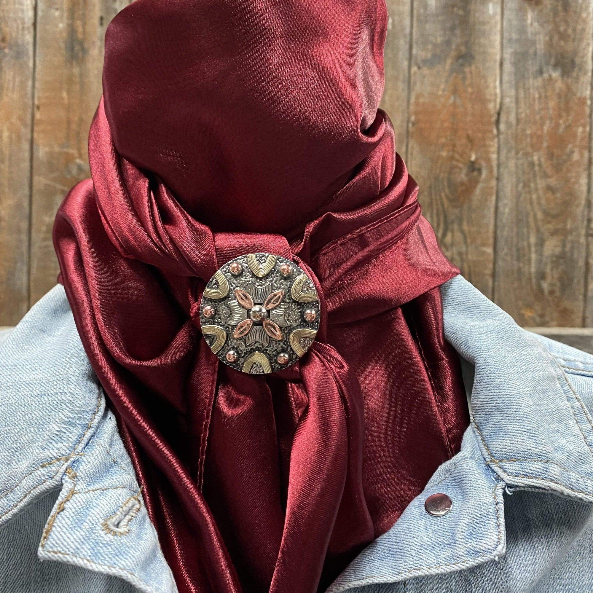 35X35" Solid Burgundy Wild Rag / Scarf - W147L Slide WRSC14B