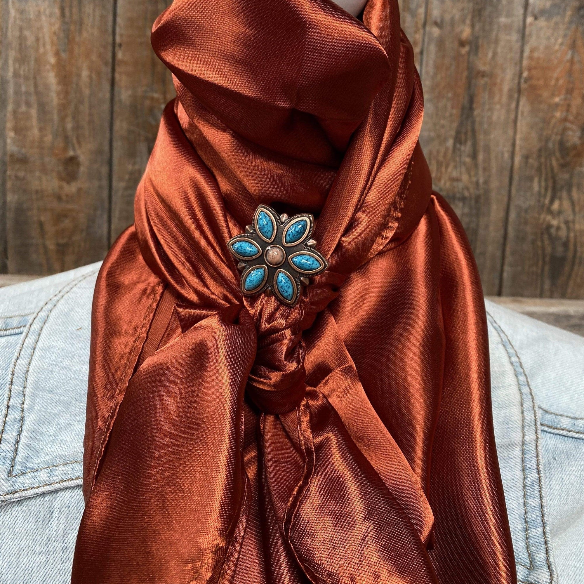 35X35" Solid Rust Wild Rag / Scarf - W207L Slide WRSC16C