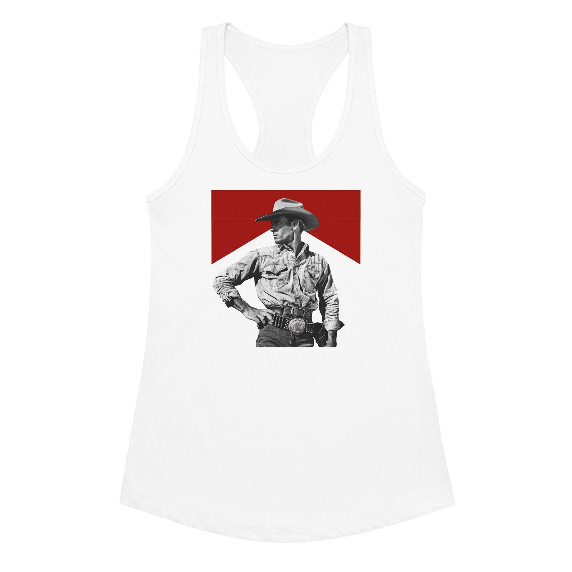 Vintage Cowboy Women’s Fitted Racerback Tank Top