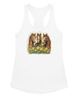 Horse Trio Women’s Fitted Racerback Tank Top